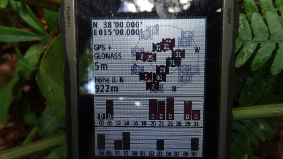 GPS reading at CP 38N 15E