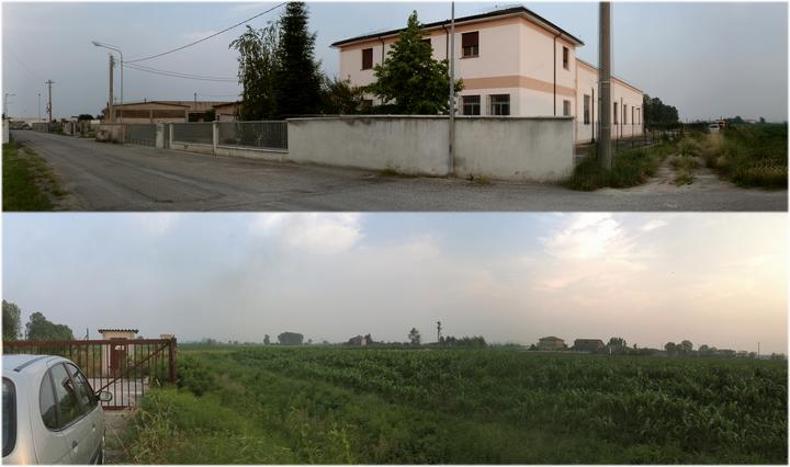 Path to gate and panoramic view of CP area (S-W)