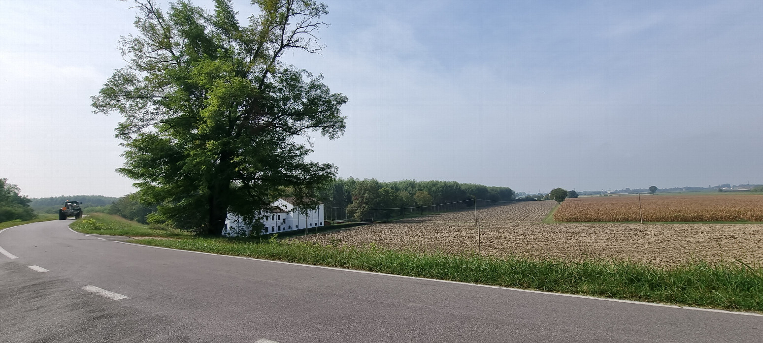 road on damm along Secchia river close to Quistello