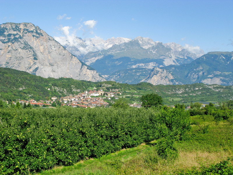 Exiting the forest: Looking towards Cavedine and the Brenta