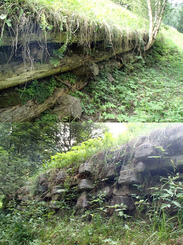 Strengthening of the slopes. Wood and stone / Усиление склонов. Дерево и камень