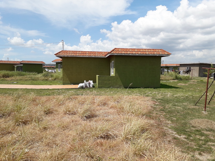 Looking west to the house where the point is located