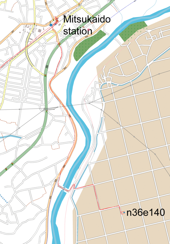 OpenStreetmap background with GPS tracklog