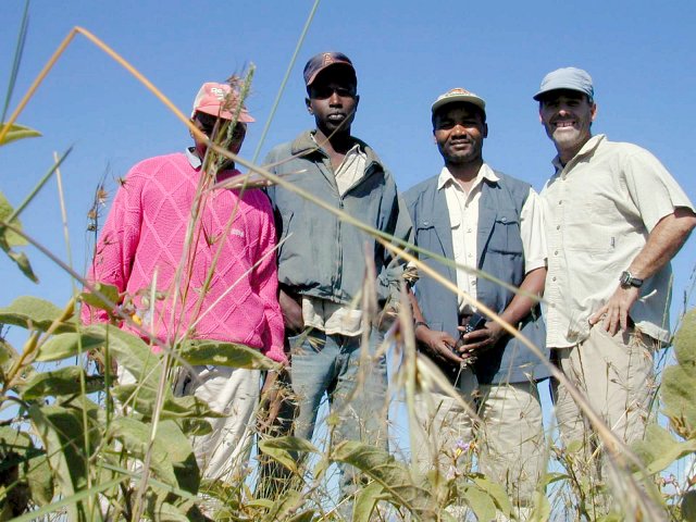 Alan, Francis and the two gracious farmers (R-L).