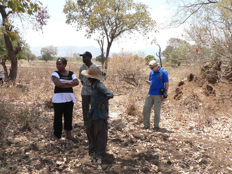 The team with the land owner in the front