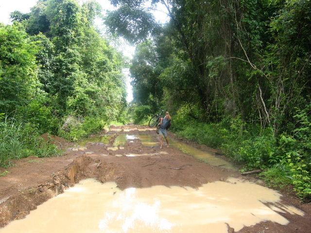 Road conditions in northern Cambodia