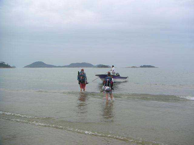 Confluence is just off to the right of the boat (9kms out).