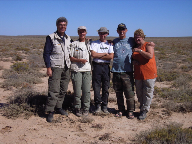 Our group at the confluence point. From Left to right: me, Netty, Alex, Folkert (Netty's husband) Yvonne (my wife)