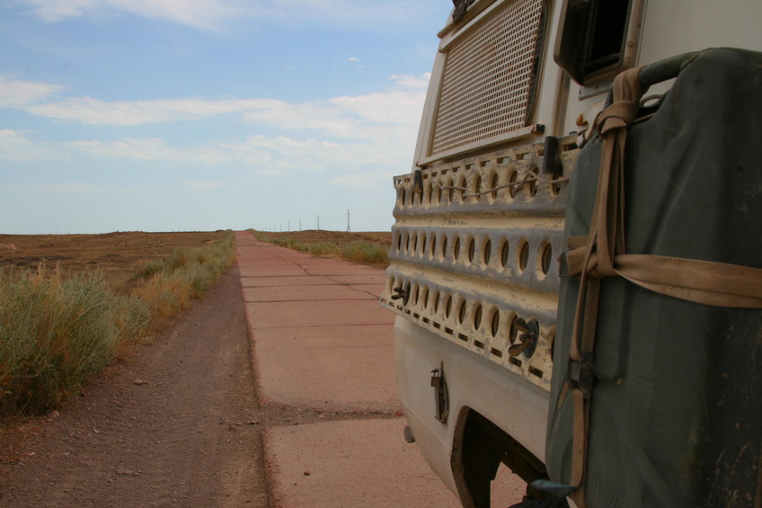 Concrete highway through Hunger Steppe