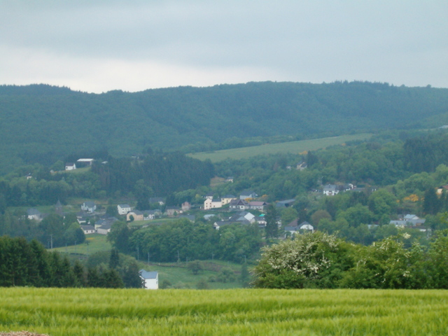 View to the South with a small town