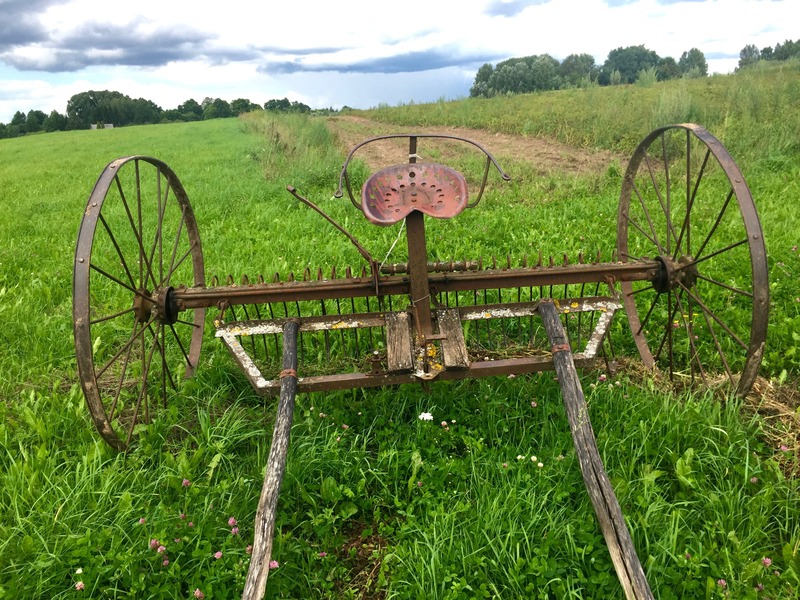 An archaic piece of farm equipment, about 200 m from the point