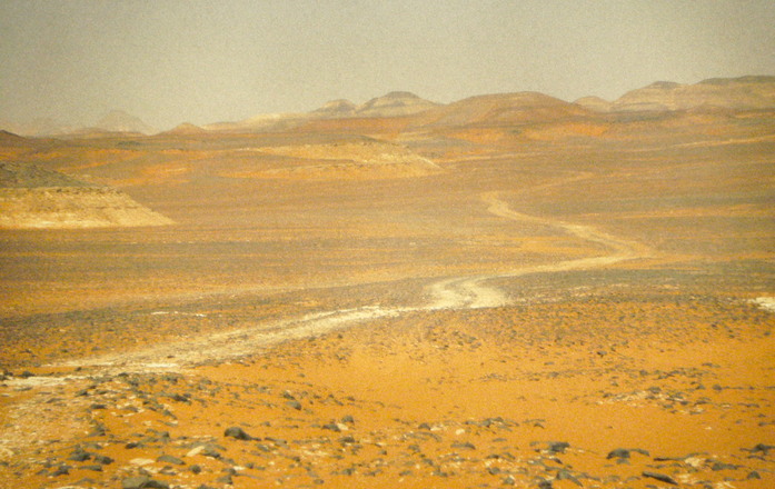 The orange/red sands of Libya