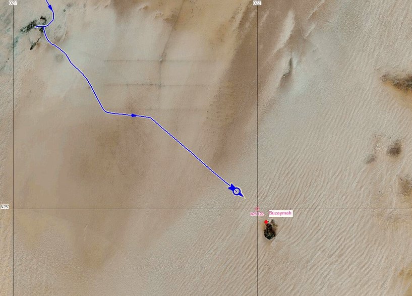 Satellite map used for navigation