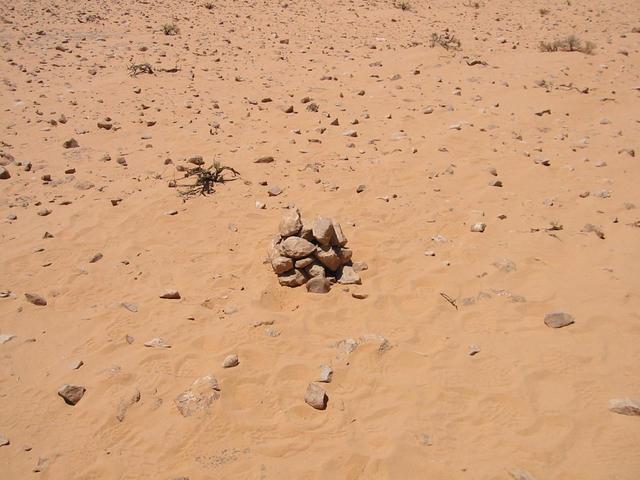 The cairn marker we built