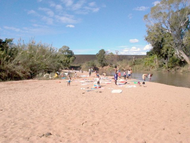 One of the two rivers to cross