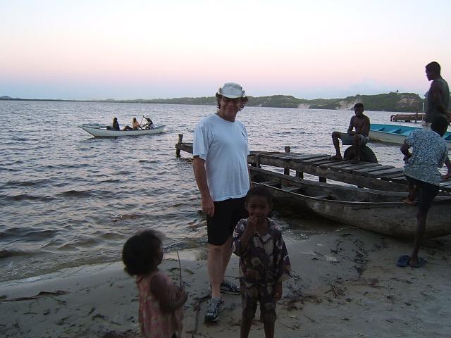 Roger renting a pirogue