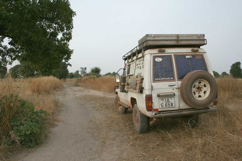 Carpark beside the country lane