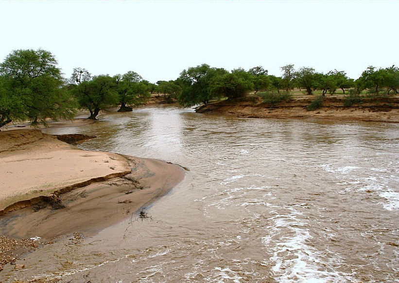 River not far from the point