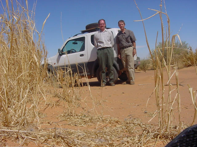 The intrepid Confluence finders (Derek and Baker) with our trusty Suzuki