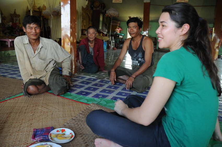 Tea and banana at the monastery