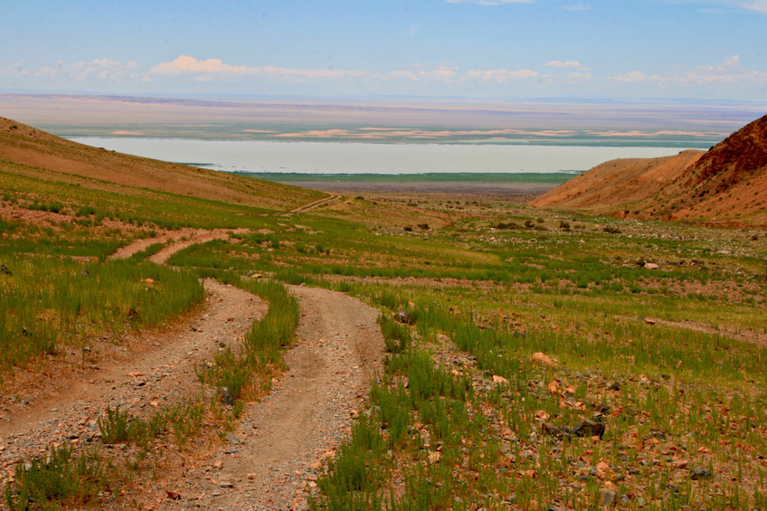 Orog Nuur from Bogd Uul Mts.