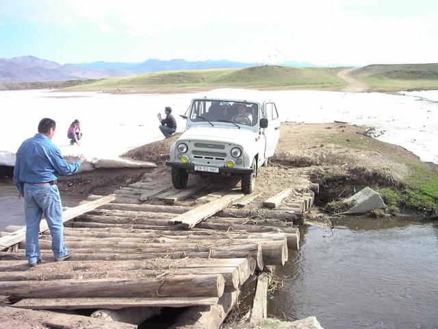 Crossing ice and bridge