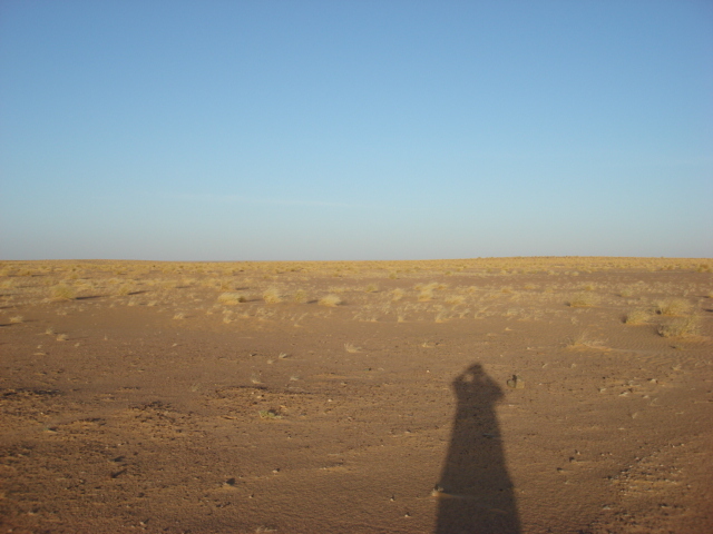 From the point to East (The railway at 27 km, and Touajil at 30 km)