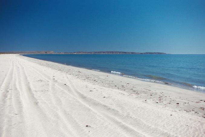 The deserted beach