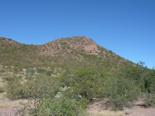 Hill to NW. Confluence is at the foot of this one