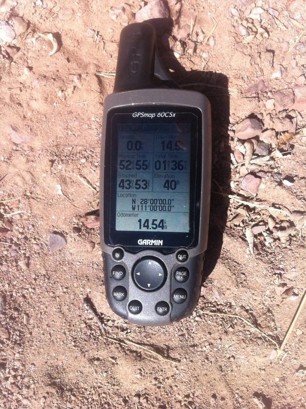 The GPS reading