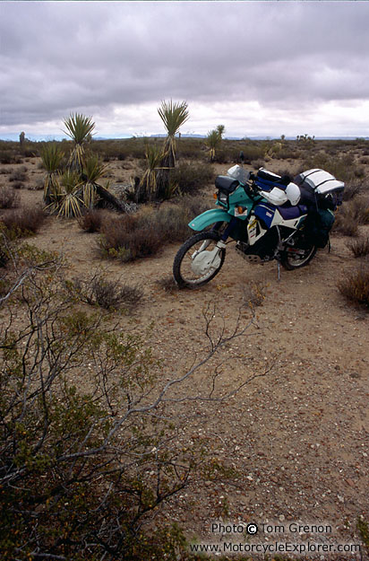 Motorcycle marks the confluence