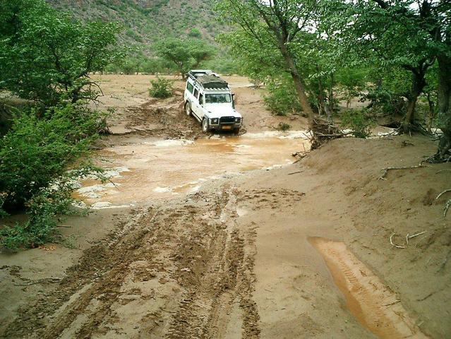 Crossing river