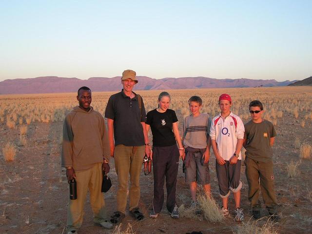 Mikey, the Brewer family and the Turner boys at the confluence point