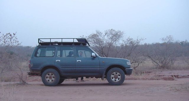 The old Cruiser parked near the Confluence at dusk