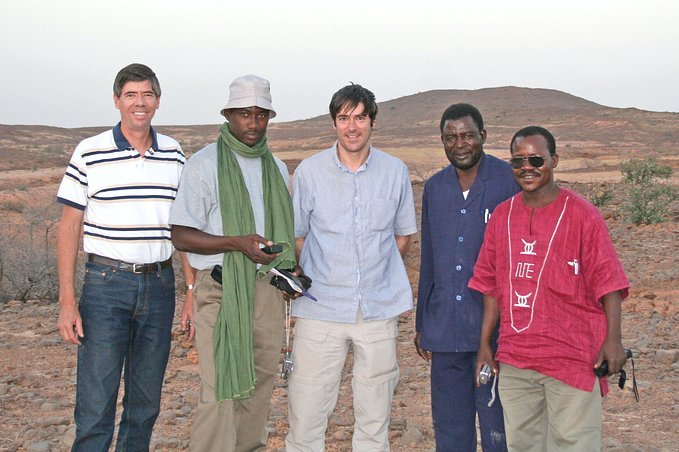 Confluence visitors, L to R: G. Tappan, A. Massaoudou, R. Harris, Y. Guéro, L. Mahamane