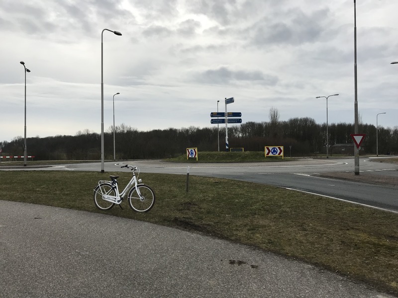 Site of 52 North 5 East 1 meter in front of bicycle tire, looking south-southwest.