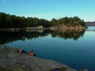 #1: The confluence is out in the fjord on the right side of the picture