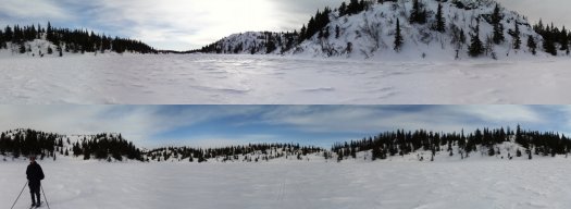 #1: Panoramic view of the confluence at Austmannbuitjønn