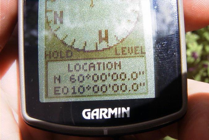 The reading of the Garmin etrex summit.