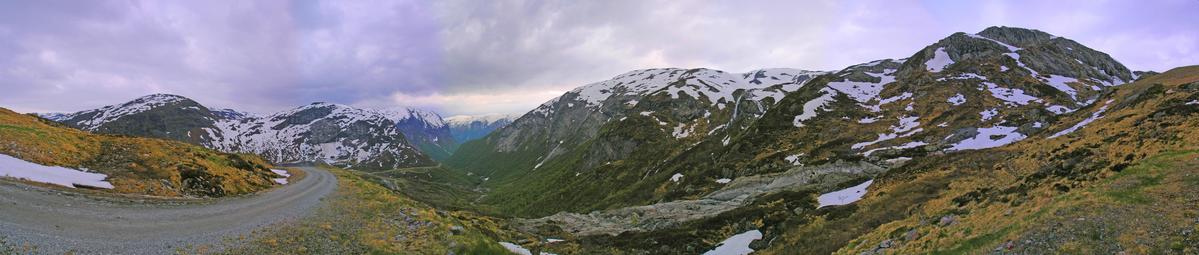 View from the end of the road, 4,5 km from the point