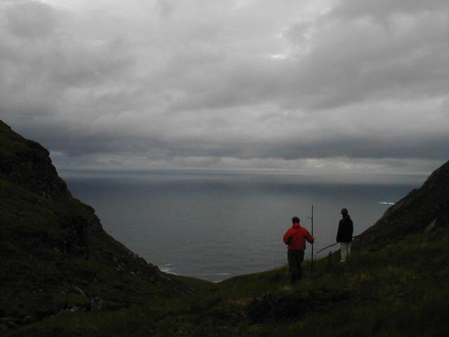 Looking down in the valley where the confluence is.