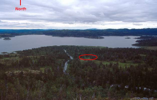 Looking north overlooking the confluence