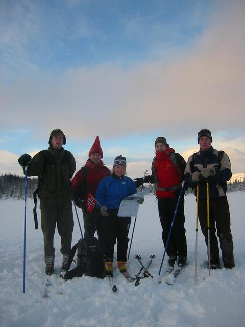 The visitors: Ole Edvard, Knut, Ingunn, Birgitte og Arne