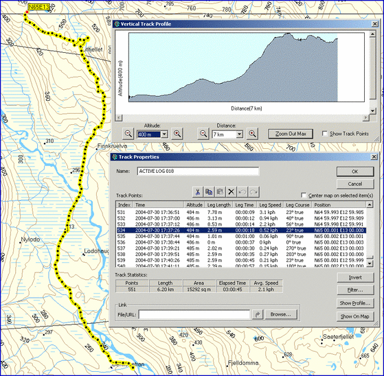 The track to N65 E13