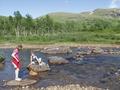 #7: crossing a small stream towards the confluence