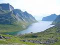 #3: View to the south on Kjerkfjord and Reine in the background