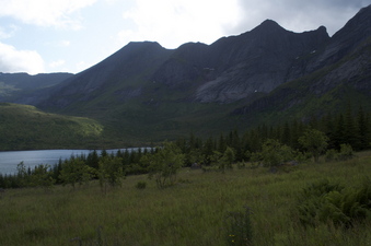 #1: This is as close as I could get by road - 5km from the confluence point.  Unfortunately, a large mountain is in the way.