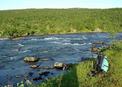 #10: River crossing near Start Point / Flußüberquerung - Kaltes wasser bis zum Gürtel.