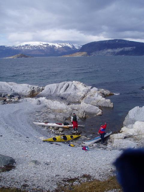 Short stop at Nøklan - Kviteberg (named from the white cliffs in the mountain) in the background