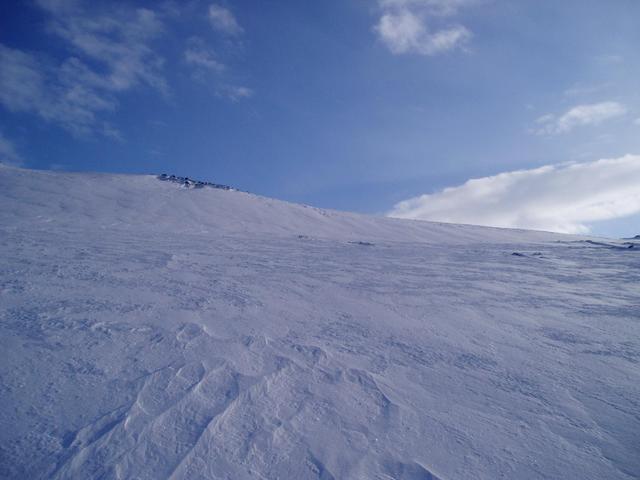 View looking south from confluence point, the mountain Bal´galanrassa (Sami name) draws the skyline.